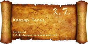 Kaszap Teréz névjegykártya